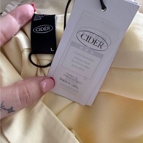 💎 Cider Light Lemon Summer Flare Pants Yellow - Picture 5 of 7